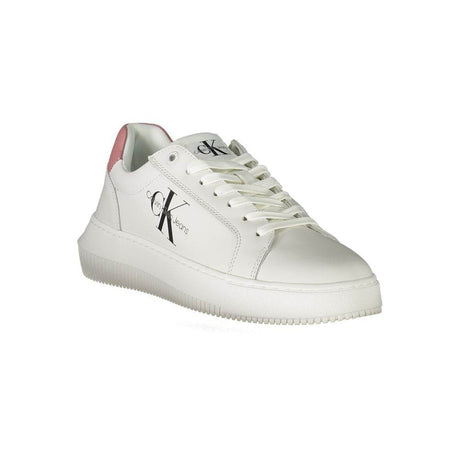 Calvin Klein White Polyester Sneaker - Hilstor
