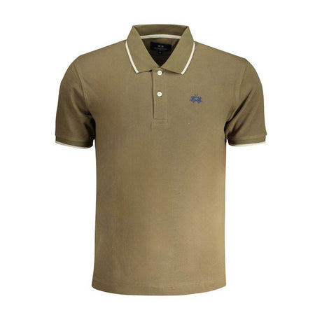 La Martina Green Cotton Polo Shirt - Hilstor