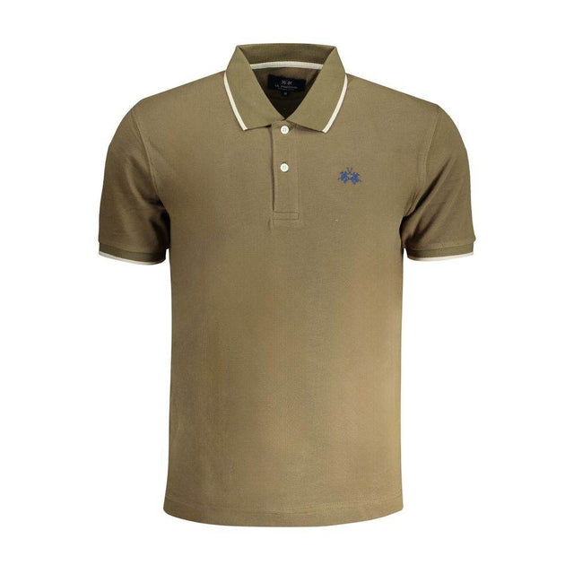 La Martina Green Cotton Polo Shirt - Hilstor