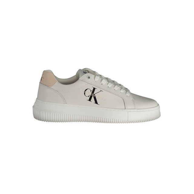 Calvin Klein White Polyester Sneaker - Hilstor