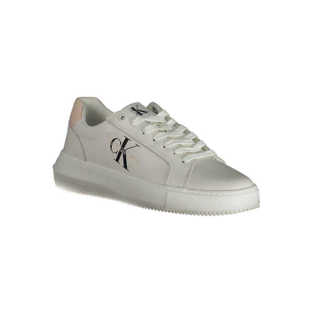 Calvin Klein White Polyester Sneaker - Hilstor