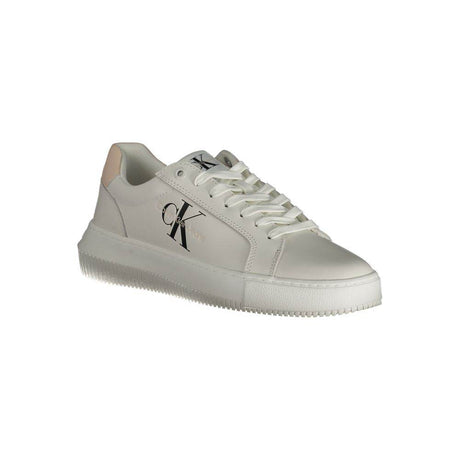 Calvin Klein White Polyester Sneaker - Hilstor