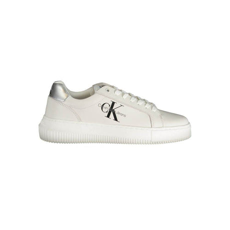 Calvin Klein White Polyester Sneaker - Hilstor