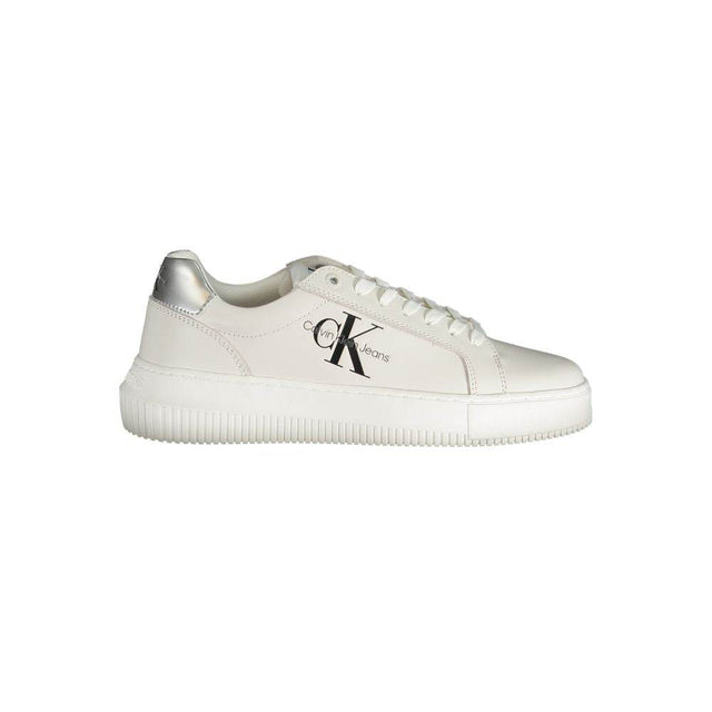 Calvin Klein White Polyester Sneaker - Hilstor