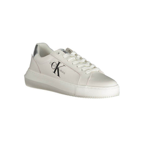 Calvin Klein White Polyester Sneaker - Hilstor