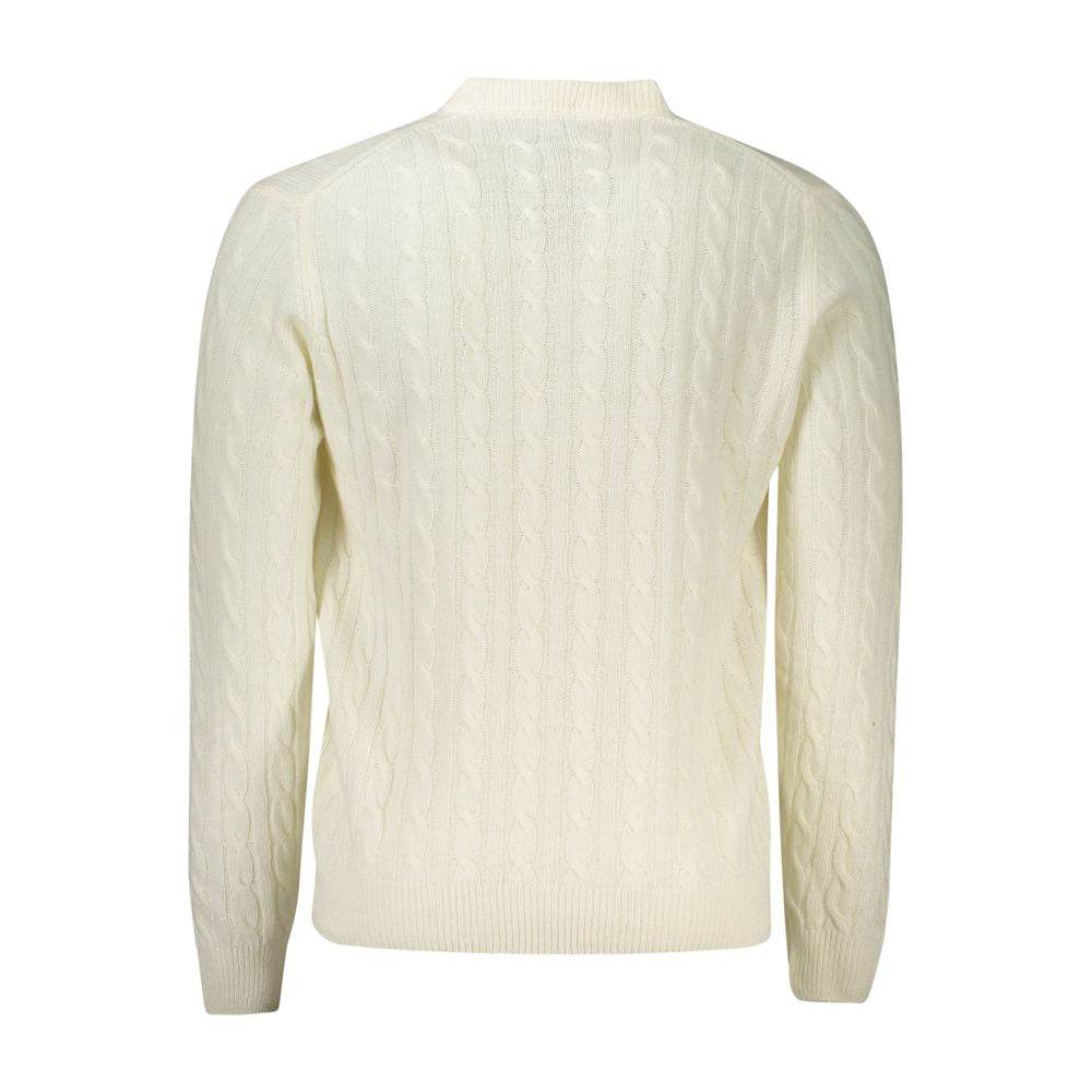 North Sails White Wool Men Sweater - Hilstor