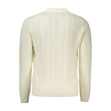 North Sails White Wool Men Sweater - Hilstor