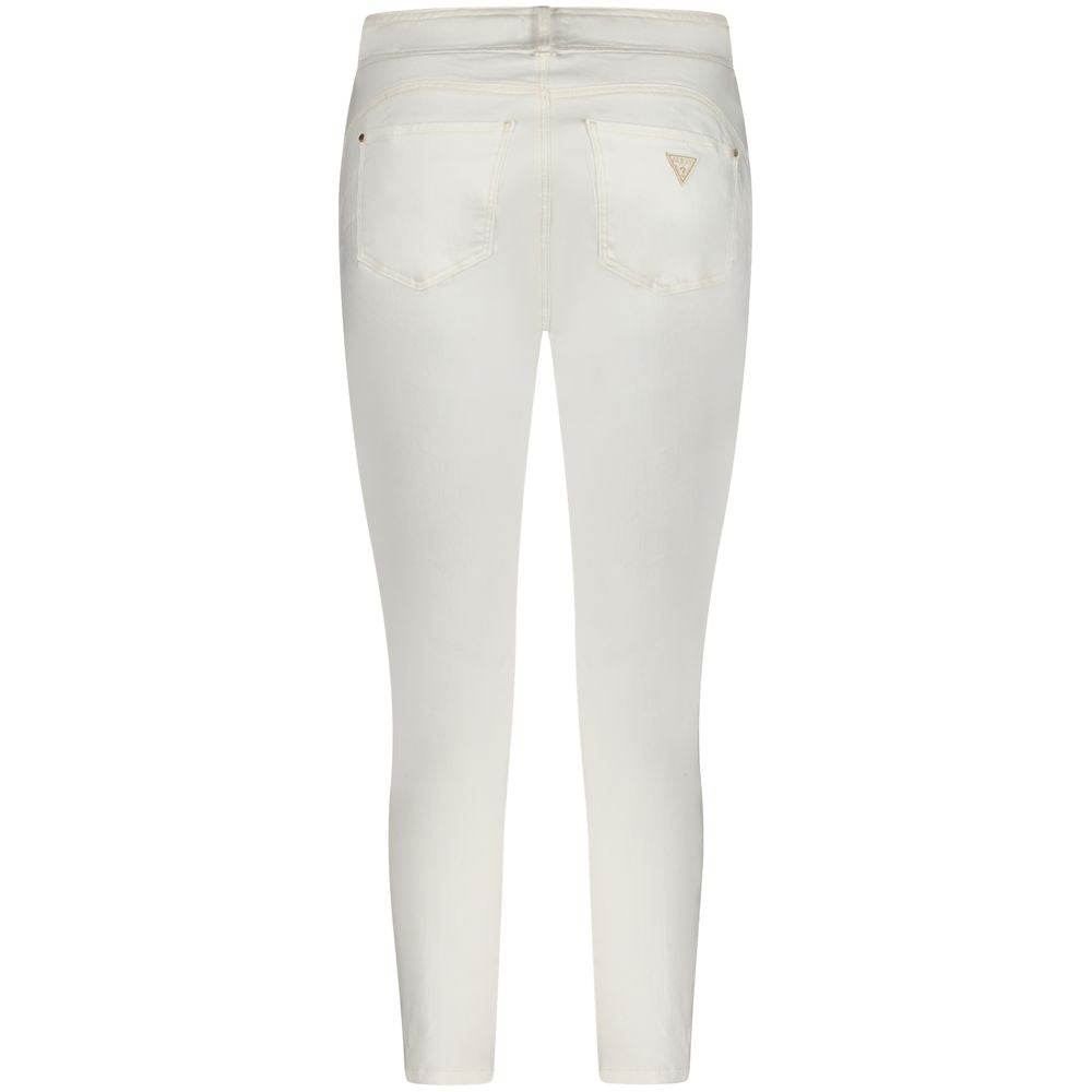 Guess Jeans White Cotton Women's Skinny Jean - Hilstor