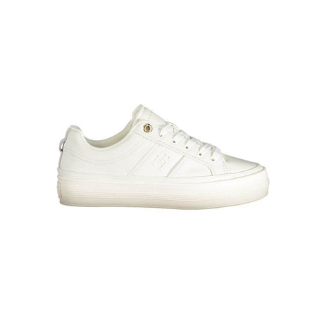 Tommy Hilfiger White Polyethylene Women Sneaker - Hilstor