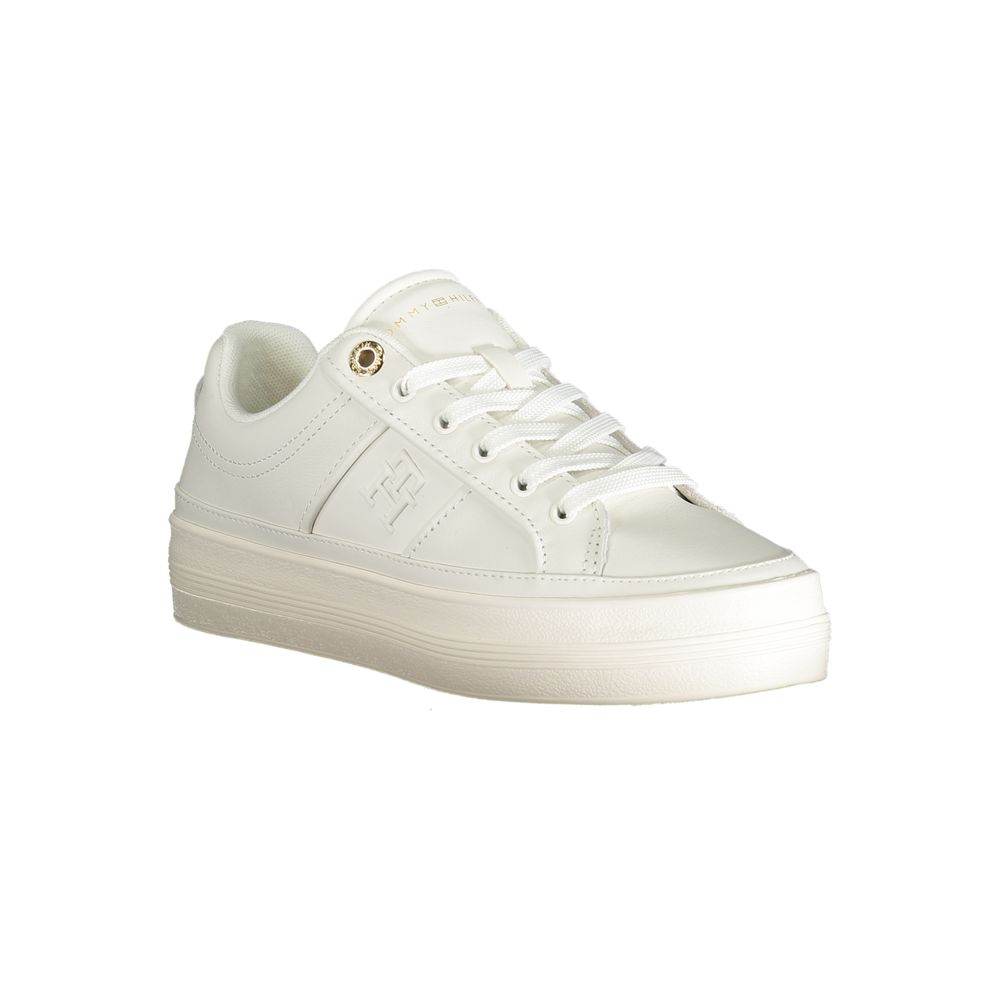 Tommy Hilfiger White Polyethylene Women Sneaker - Hilstor