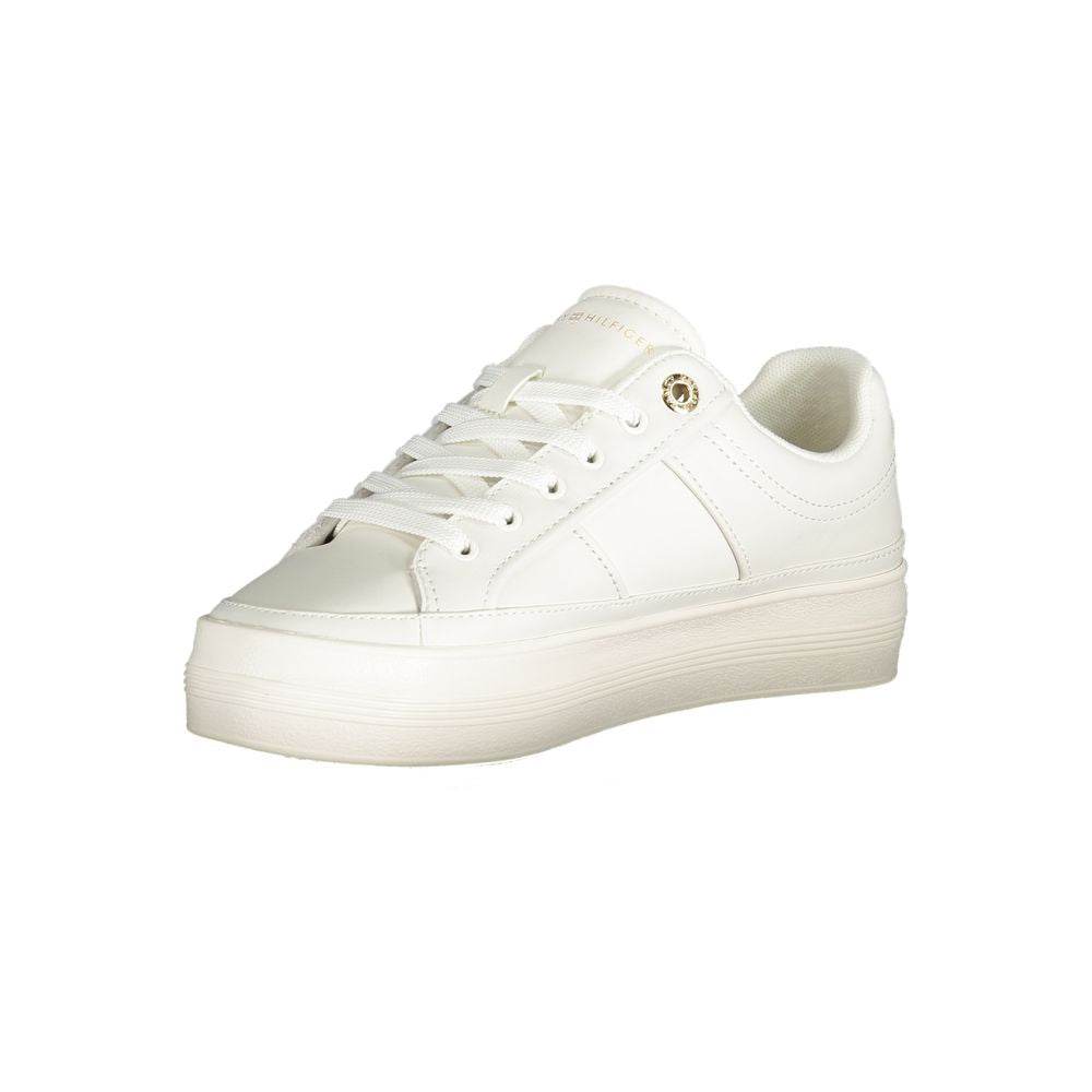 Tommy Hilfiger White Polyethylene Women Sneaker - Hilstor