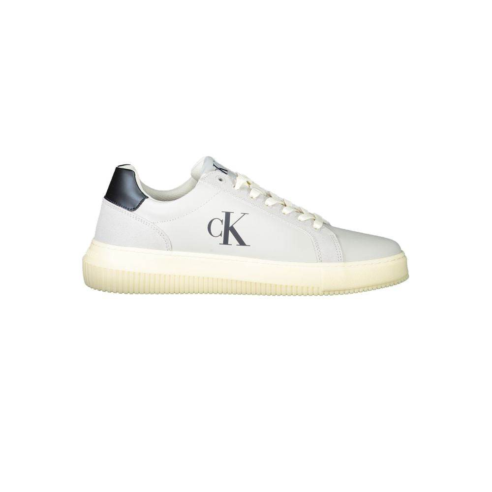 Calvin Klein Brown Leather Men Sneaker - Hilstor