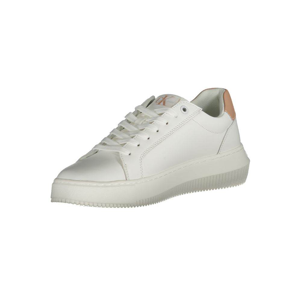 Calvin Klein White Leather Women Sneaker - Hilstor
