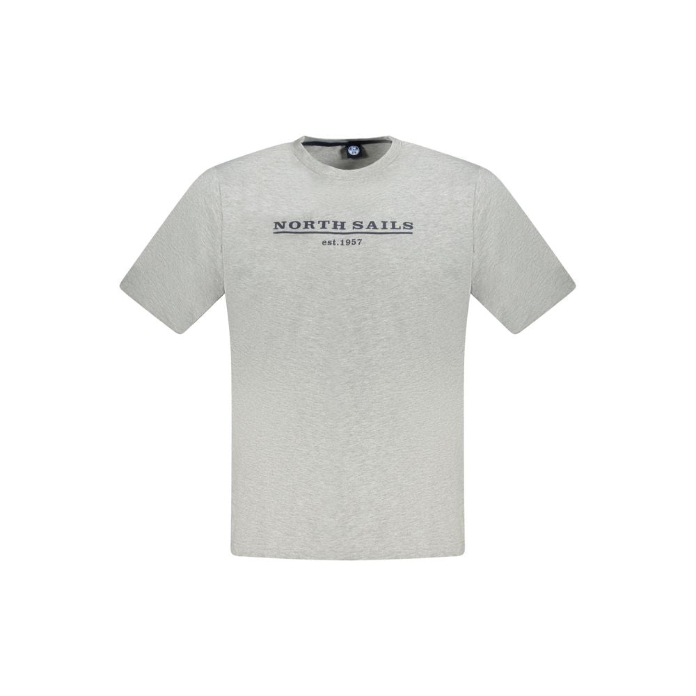 North Sails Grå T-shirt til mænd i bomuld