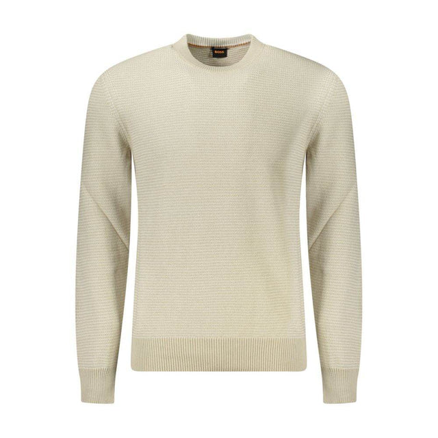 Hugo Boss Beige Cotton Men Sweater - Hilstor