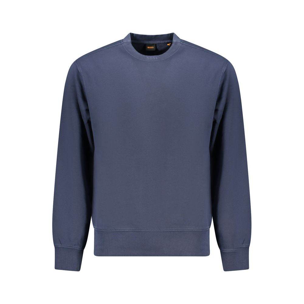 Hugo Boss Blue Cotton Men Sweater - Hilstor