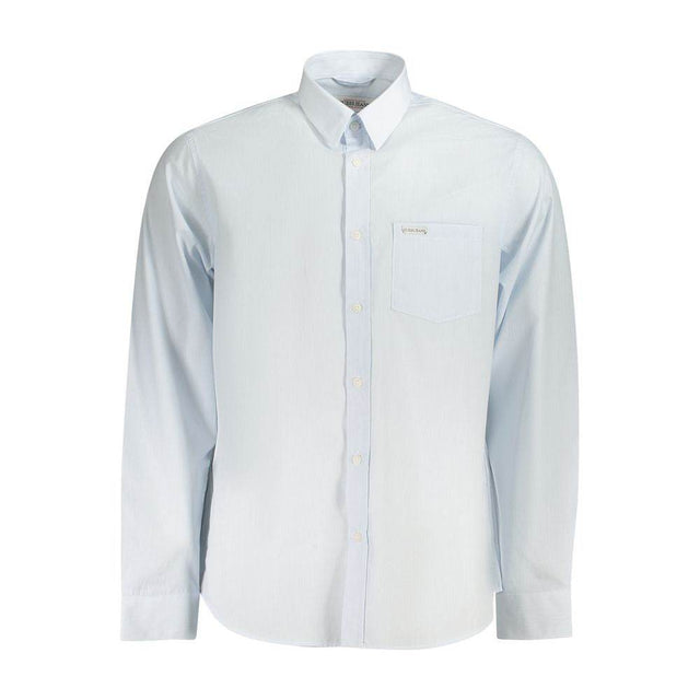 Guess Jeans Light Blue Cotton Men Shirt - Hilstor