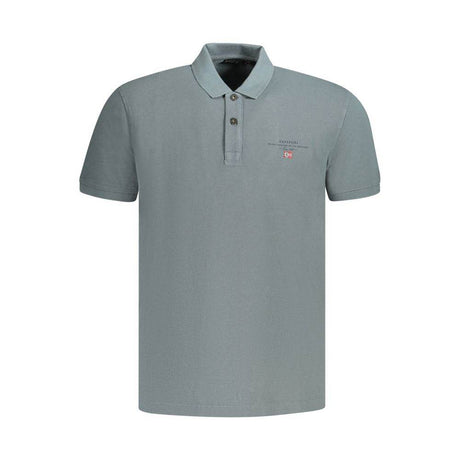 Napapijri Gray Cotton Mens Polo Shirt - Hilstor