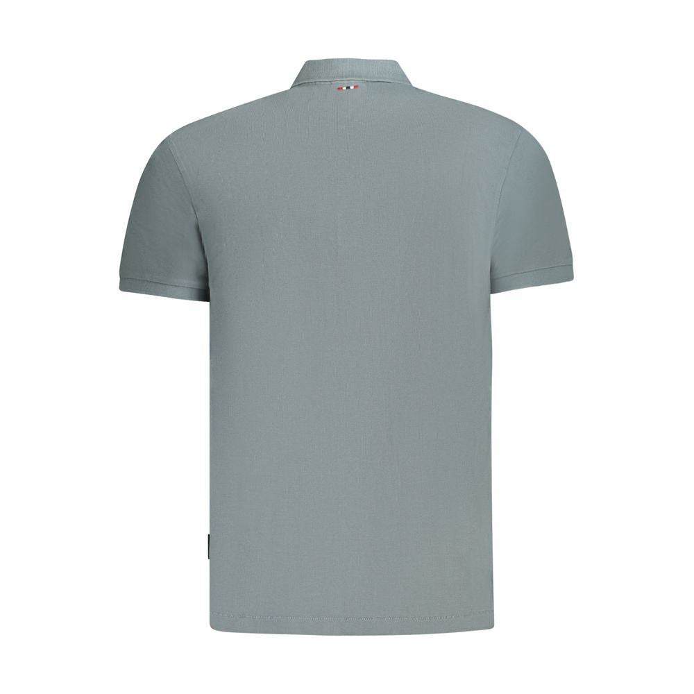 Napapijri Gray Cotton Mens Polo Shirt - Hilstor