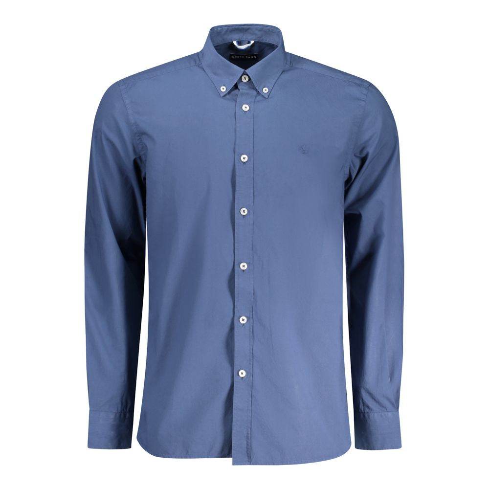 North Sails Blue Cotton Men Shirt - Hilstor