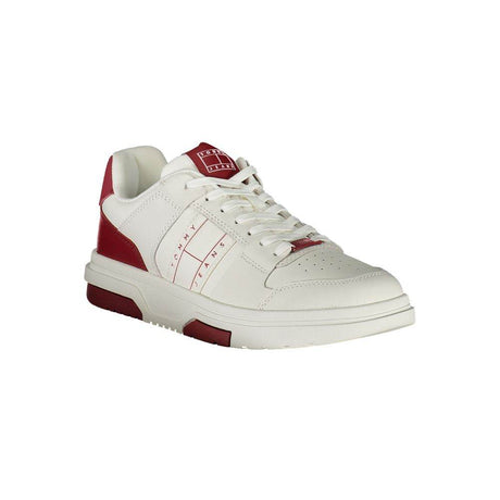 Tommy Hilfiger Red Leather Men Sneaker - Hilstor