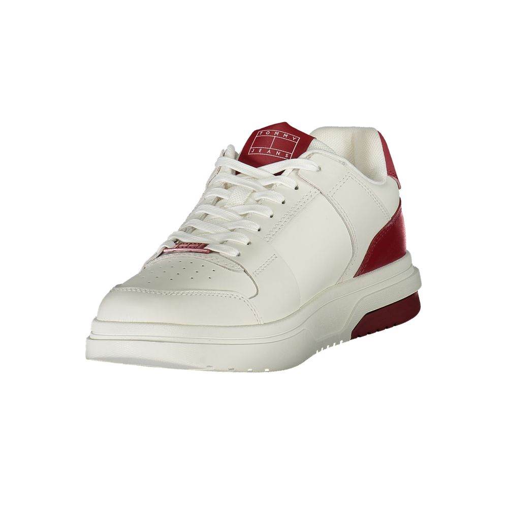 Tommy Hilfiger Red Leather Men Sneaker - Hilstor