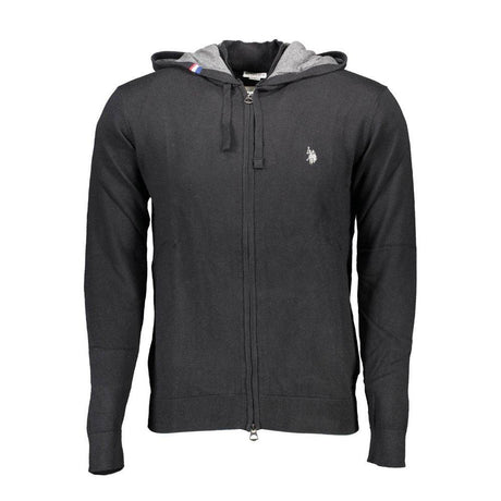 U.S. POLO ASSN. Black Cotton Mens Cardigan - Hilstor