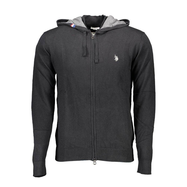 U.S. POLO ASSN. Black Cotton Mens Cardigan - Hilstor