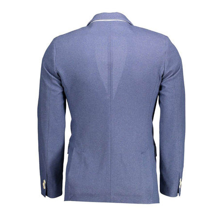 Gant Blue Cotton Men Jacket - Hilstor
