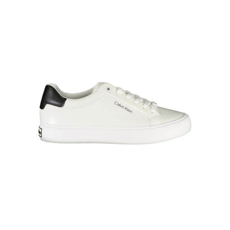 Calvin Klein White Polyester Sneaker - Hilstor