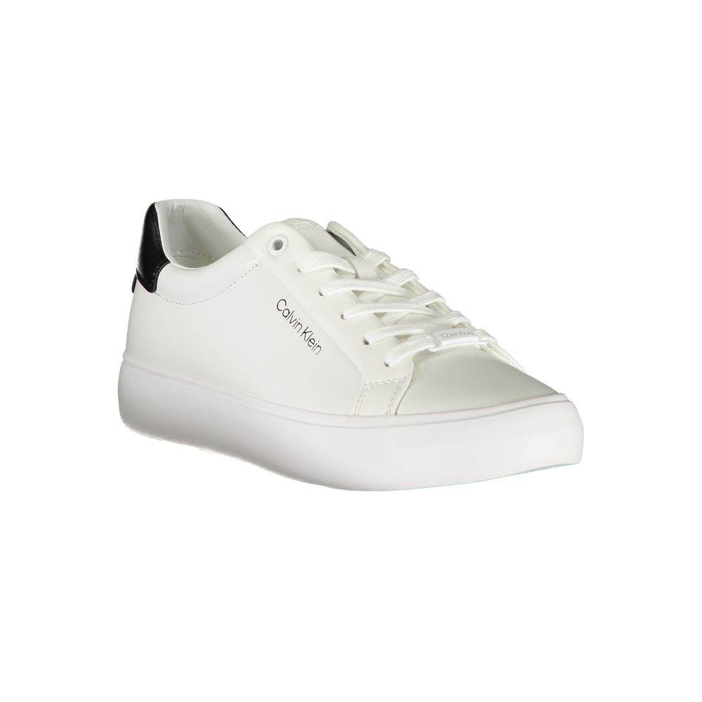 Calvin Klein White Polyester Sneaker - Hilstor