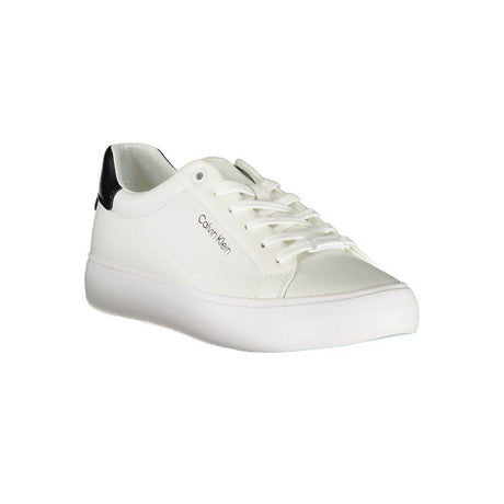 Calvin Klein White Polyester Sneaker - Hilstor