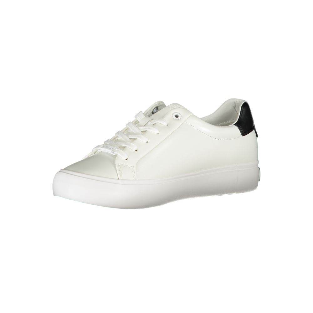Calvin Klein White Polyester Sneaker - Hilstor