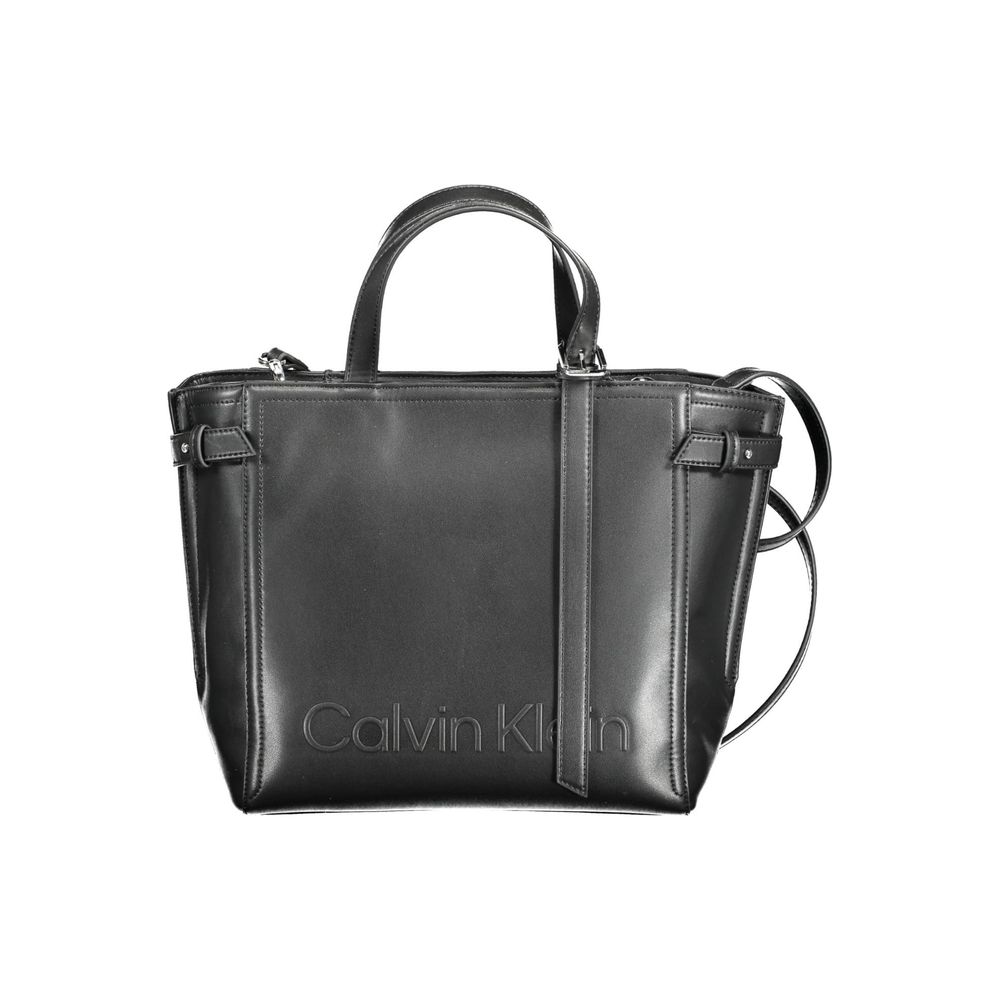 Calvin Klein sort polyester håndtaske til kvinder