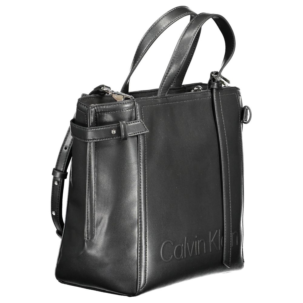 Calvin Klein sort polyester håndtaske til kvinder