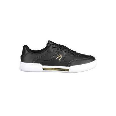 Tommy Hilfiger Black Leather Women Sneaker - Hilstor