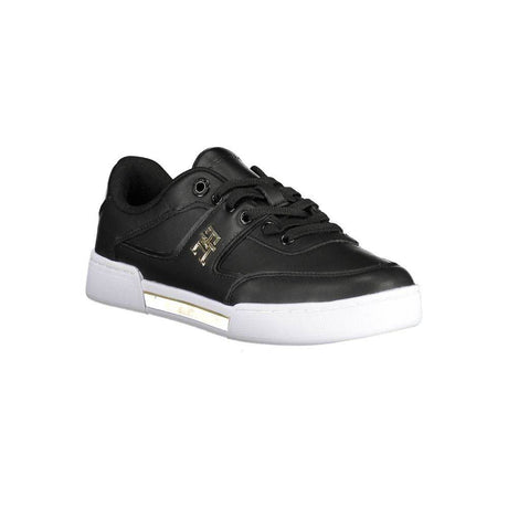 Tommy Hilfiger Black Leather Women Sneaker - Hilstor