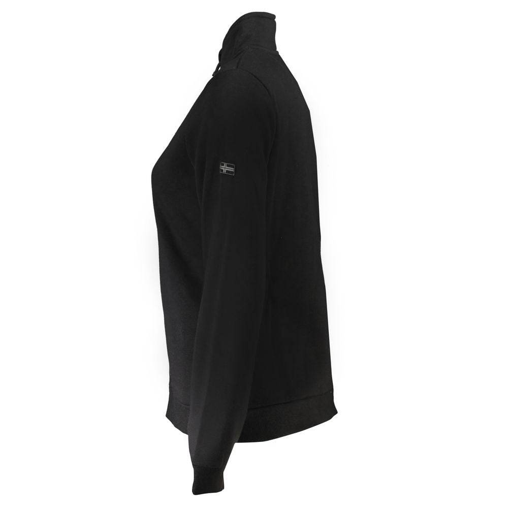 Norway 1963 Black Cotton Women Sweater - Hilstor