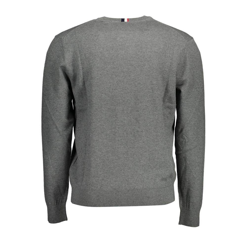 U.S. POLO ASSN. Gray Cotton Mens Sweater - Hilstor