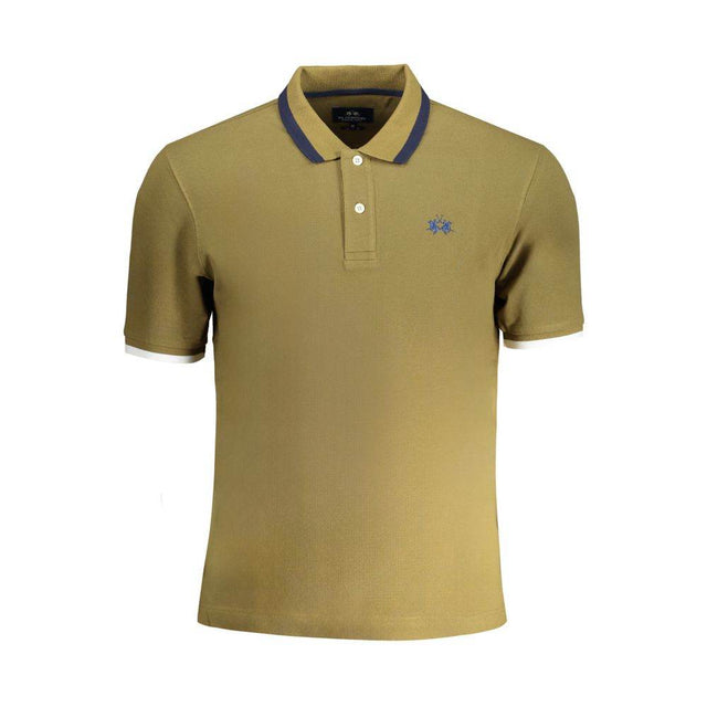 La Martina Green Cotton Polo Shirt - Hilstor