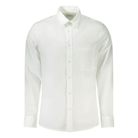 Calvin Klein White Cotton Men Shirt - Hilstor
