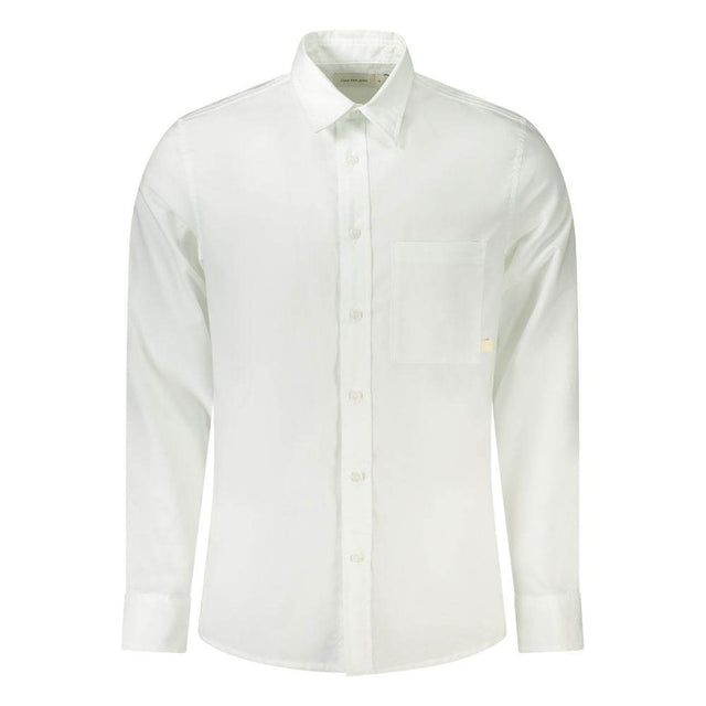 Calvin Klein White Cotton Men Shirt - Hilstor