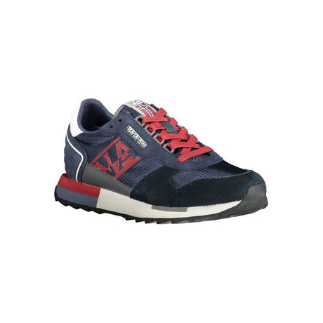 Napapijri Blue Leather Men Sneaker - Hilstor