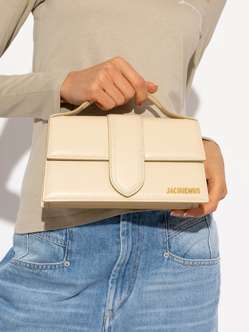 Jacquemus Le Grand Bambino Beige Bag - Hilstor