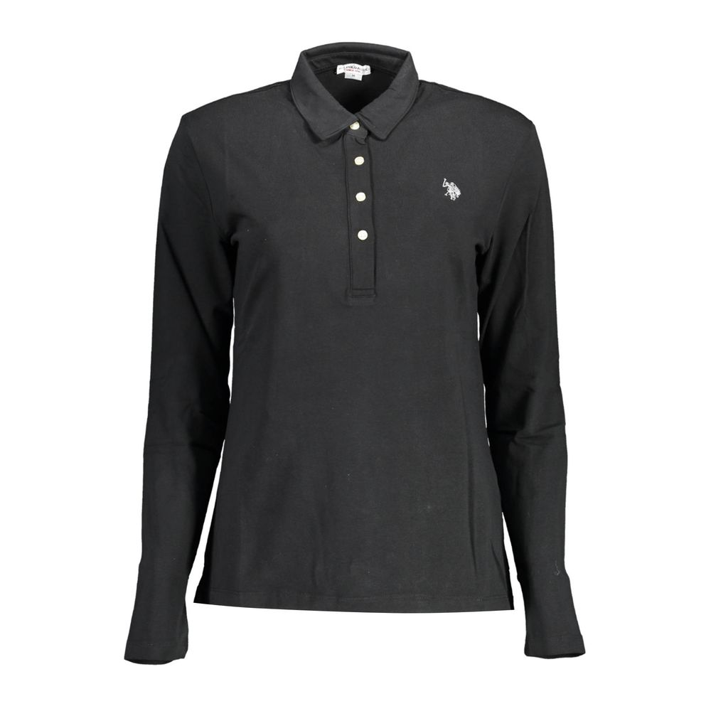 US POLO ASSN. Sort bomulds poloshirt til kvinder