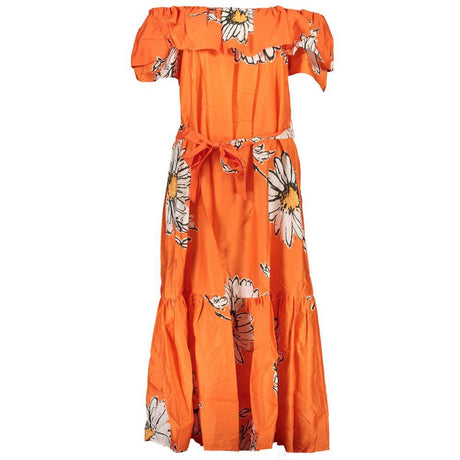 Desigual Orange Cotton Dress - Hilstor