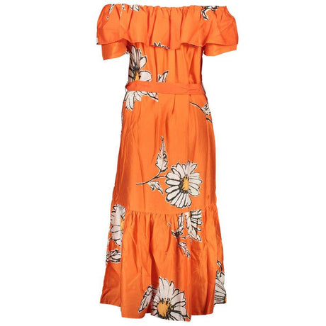 Desigual Orange Cotton Dress - Hilstor