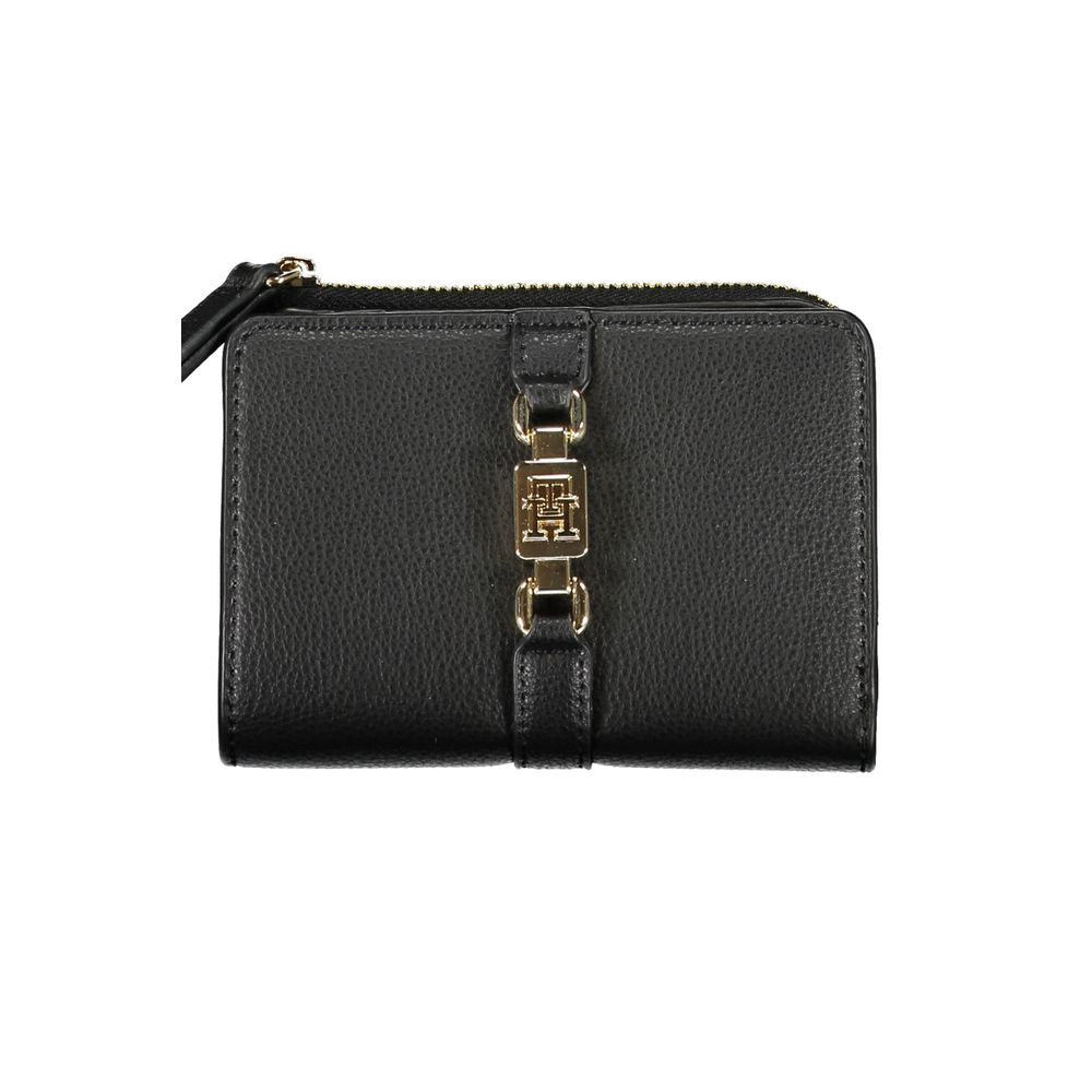 Tommy Hilfiger elegant sort lynlås-pung med møntpung