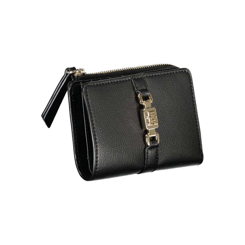 Tommy Hilfiger elegant sort lynlås-pung med møntpung
