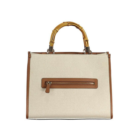Guess Jeans Beige Cotton Handbag - Hilstor